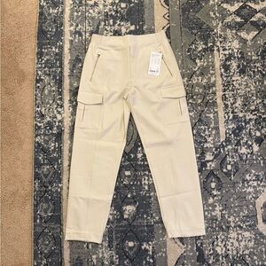 Athleta Cream Cargo Track Joggers